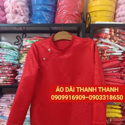 ÁO DÀI BÉ TRAI GẤM ĐỎ